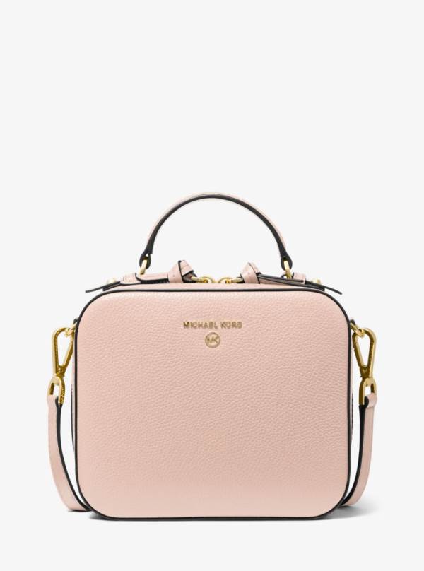 Damske Crossbody Kabelka Michael Kors Jet Set Medium Pebbled Leather Ruzove - Kabelky Michael Kors Slevy | DJEFC-0145